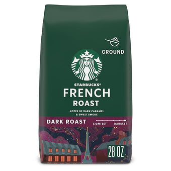Starbucks Ground Coffee, Dark Roast Hot or Iced Coffee, French Roast, 28 oz