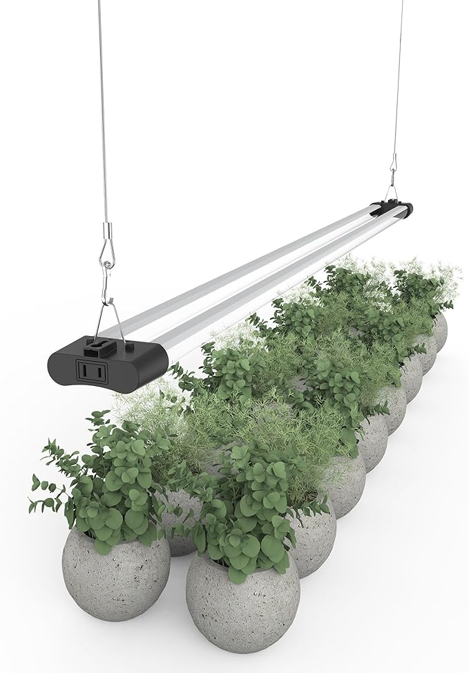 APICDOM LED Grow Light Full Spectrum Light Linkable 5000K Daylight + 660nm Red Indoor Plant Lighting Fixture (4 FT)