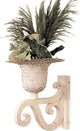 MY SWANKY HOME Ornate White Iron Scroll Wall Mounted Planter Flower Urn Bracket Outdoor Metal