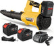 Electric Leaf Blower Cordless, Battery Powered Leaf Blower with 2 x 6.0Ah Batteries and Charger, 6 Speed Mode, 650 CFM 280 MPH Lightweight Leaf Blowers for Lawn Care, Patio, Dust, Blowing Leaves, Snow