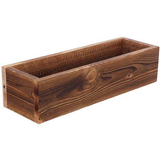 HOMSFOU Wood Rectangular Planter Box 30x9.5x7cm Outdoor Cedar Window Box for Succulent Plants and Vegetable Gardening