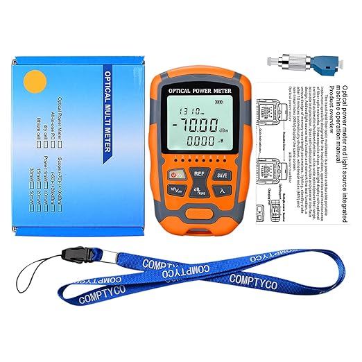 Duogalia 2-Pack Fiber Optic Tester Portable Fiber Light Power Meter -70~10dBm, SC/FC/ST Universal Interface Built-in 30Km Fault Detector with FC to LC Adapter