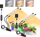 GROWSTAR Plant Lights for Indoor Growing, Full Spectrum 4 Heads Clip Grow Lamps with 10 Feet Cables for Seeding Blooming and Fruiting(2 Pack)