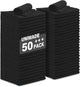 Microfiber Cleaning Cloth, 50 Pack Microfiber Towels for Cars Reusable Shop Rags Bulk Lint Free Cleaning Towels for Car Kitchen Automotive Bar Mechanic Restaurant Garage, 11.5"x 11.5", Black