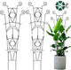 Stackable Metal Trellis for Climbing Plants Outdoor & Indoor - 4 Pack Garden Trellis for Potted Plants, Rust-Resistant Plant Support Stakes for Vines, Flowers - Sturdy Plant Trellis