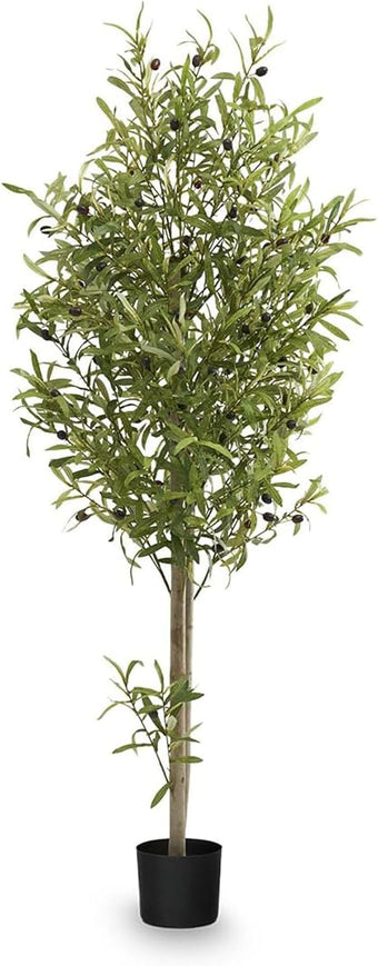 Maia Shop 5ft Artificial Olive Tree Plant for House, Apartment or Office – Realistic Fake Indoor Plants for Living Room, Kitchen, Bedroom, Entryway or Bathroom – Faux Greenery for Home Décor