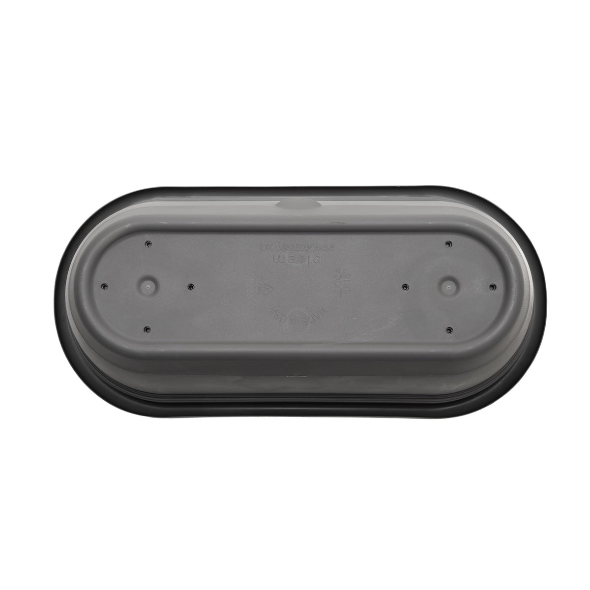 Bloem: Lucca Self Watering Window Box Planter: 18" - Charcoal Gray - Durable Long Lasting Plastic Pot, Indoor Outdoor Use, Gardening, 2.5 Gal Capacity