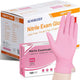 Schneider Pink Nitrile Gloves, Latex Free Exam Gloves Disposable Latex Free, Disposable Gloves for Cooking & Medical