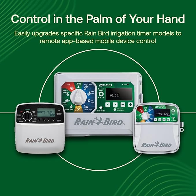 Rain Bird LNK2 Smart WiFi Module (2nd Generation), Compatible with TRU Rain Bird Irrigation Timers and ESP-LXIVM, ESP-ME, ESP ME3, ESP-TM2, LXME2, RZXe Controllers Made After 11/2/16
