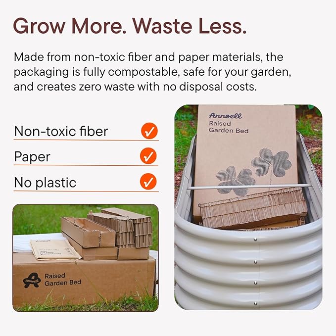 10x2x1.5 | 8x4x1.5 ft Galvanized Raised Garden Bed, 18" Tall Metal Planter for Outdoor Plants Vegetable Herb Leafy Green, Modular Raised Flower Bed with Rust Resistant Coating -Brooklyn Grey