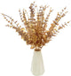 Tinsow 26pcs Artificial Eucalyptus Stems Gold Faux Eucalyptuses Branch Real Touch Leaf Wedding Bouquet Minimalist Fall Home Decor