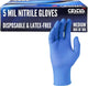 Cestus 5 Mil Nitrile Gloves Disposable Latex Free, Chemical Resistant, Mechanic, Food Prep, Tattoo, Cleaning, Bulk