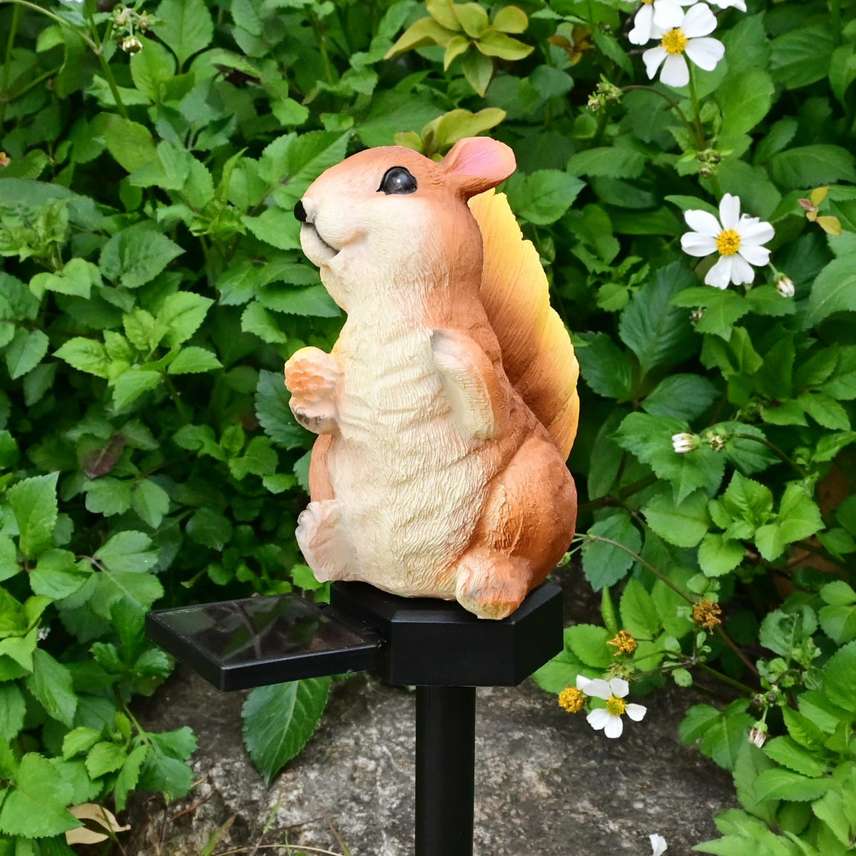 Squirrel Garden Decor Solar Lights Outdoor Decorations Pathway Stakes
