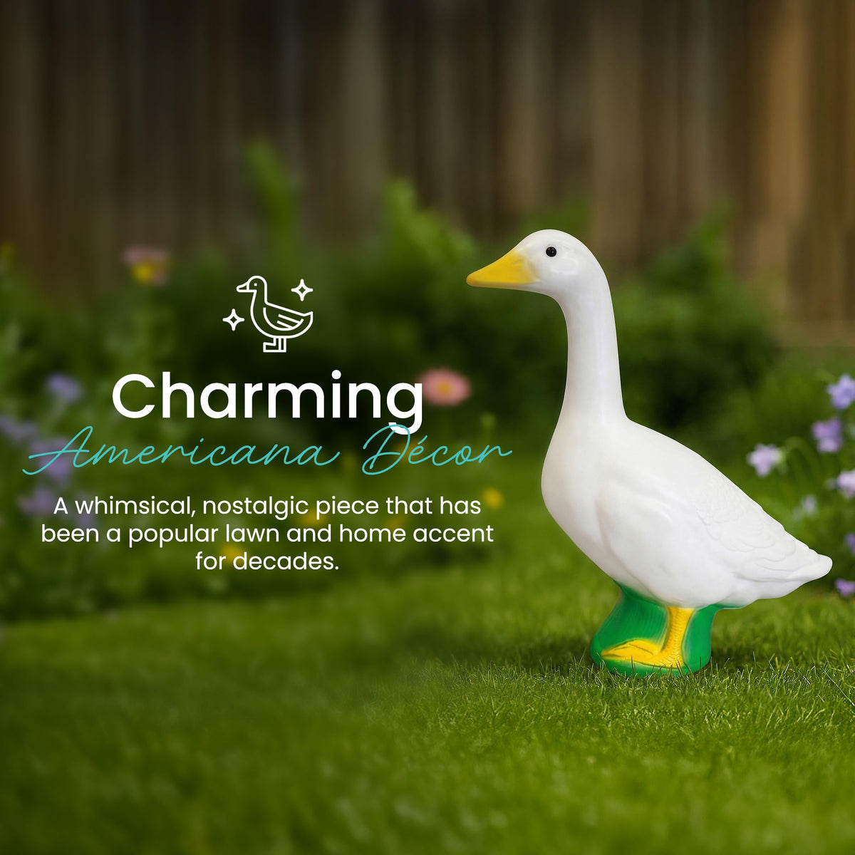 Union Products Goose Outdoor Lawn and Garden Statue, White