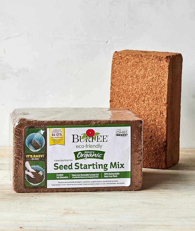 Burpee Organic Coconut Coir Concentrated Seed Starting Mix, 16 Quart