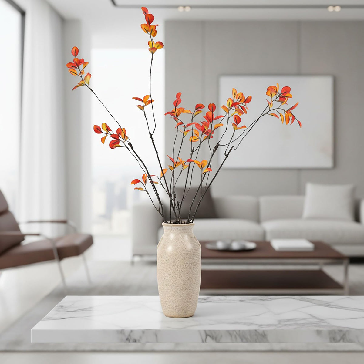 MISSWARM Faux Eucalyptus Stems for Vase, Artificial Greenery Branches 10pcs