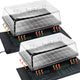 SOLIGT 2 Set 60-Cell Seed Starter Kit - Strong Seed Trays with Humidity Domes, Cell Trays and Seedling Heat Mats - Cloning, Propagation and Germination Station
