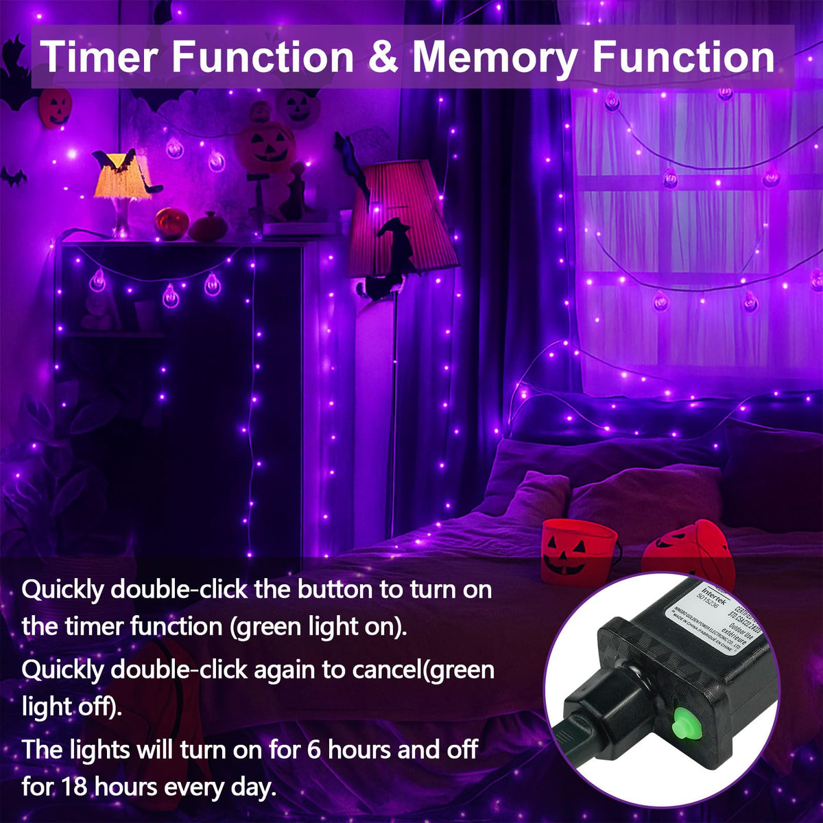 200 LED Connectable String Lights, 66FT Christmas Lights Outdoor Indoor