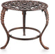 OwnMy Heavy Duty Cast Iron Plant Stand Vintage Wrought Iron Flower Pot Holder, Decorative Round Potted Plant Holder Rack, Indoor Outdoor Metal Large Plant Stand for Patio Home Garden, Red Bronze