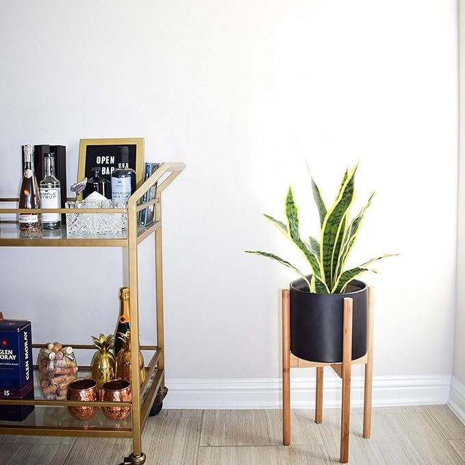 Beebel Artificial Snake Plant 22" Fake Sansevieria Potted Plants Plastic Greenery Perfect Faux Agave Plant for Home Garden Office Store Decoration