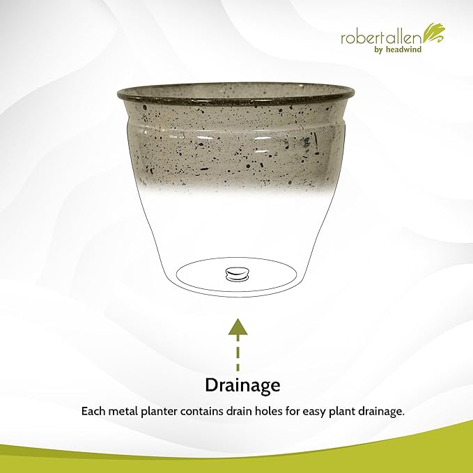 Headwind Riverside Collection – 6" Chamois Glazed Decorative Plant Pots Indoor with Drainage & Outdoor - Modern Flower Pot Weather-Resistant Lightweight Planter by Robert Allen