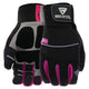 West Chester Women's Yeti UPVC Grip Winter Gloves, Hand Protection, Fleece-Lined, Safety Work Gloves, Black/Grey/Pink, Medium/Large, (96051-WSM)