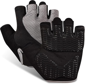 Workout Gloves for Women - Breathable Weight Lifting Gloves with Non-Slip Silicone Padding, Fingerless Gym Gloves for Cycling, Rowing, Pull Ups & Training (4 Sizes)