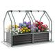 HAPPYGRILL 4 x 2 x 3 FT Galvanized Raised Garden Bed with Cover