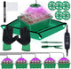 5 Packs Seed Starter Tray with Grow Light, (Value Pack), 60 Cells Seed Starter Kit with Heightened Lid, Adjustable Humidity Domes,Garden supplies for Plant Flower Vegetable Seeds Germination