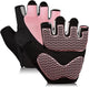 Workout Gloves for Women - Breathable Weight Lifting Gloves with Non-Slip Silicone Padding, Fingerless Gym Gloves for Cycling, Rowing, Pull Ups & Training (4 Sizes)