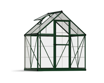 Palram - Canopia Hybrid 6' x 4' Polycarbonate Aluminum Greenhouse, Green