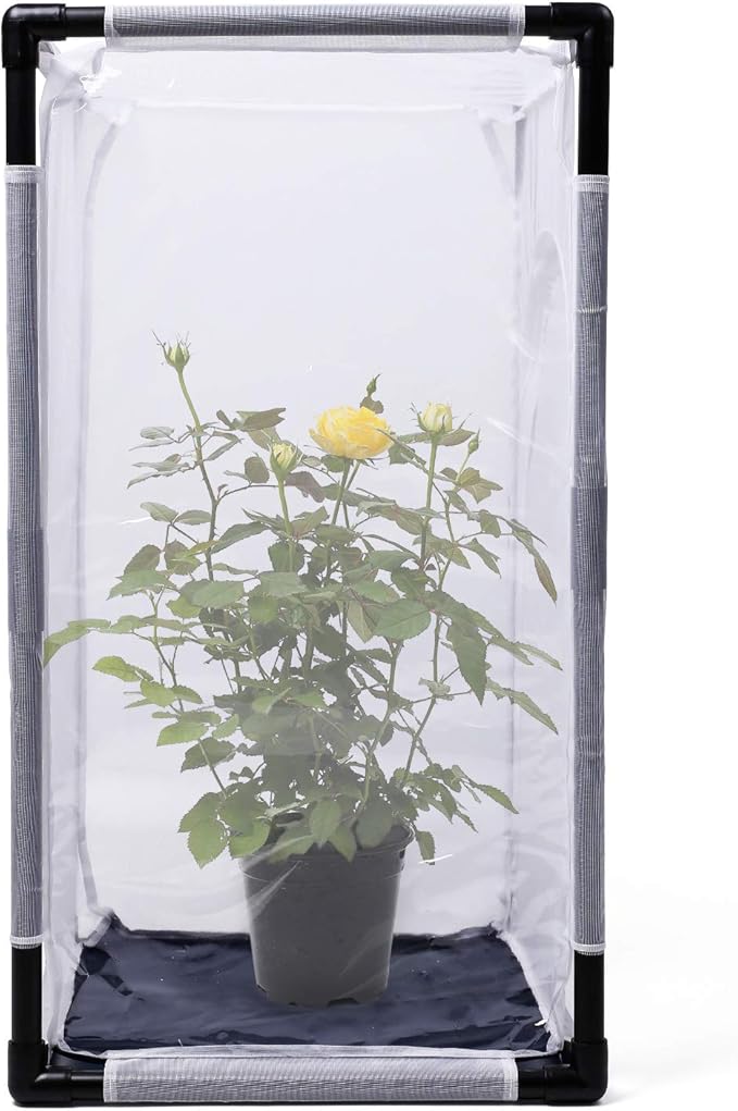 RESTCLOUD 30" Large Monarch Butterfly Habitat Cage, Outdoor Insect Mesh Cage Terrarium 16.5" x 16.5" x 30"