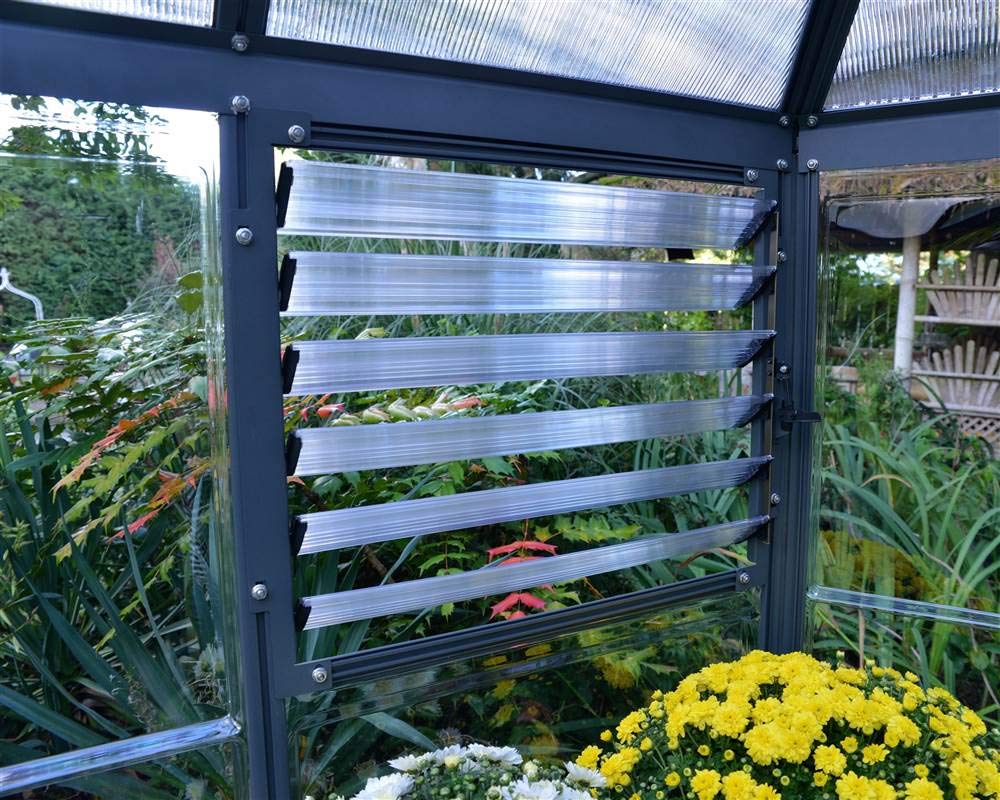 Palram - Canopia Oasis Hex 7' x 8' Polycarbonate Aluminum Greenhouse, Gray