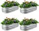 4x2x1 ft Galvanized Raised Garden Bed Outdoor, 4-Pack 12" Tall Metal Planter Boxes for Planting Vegetables, Flowers, Herbs, Tomato - Corrugated Rust-Resistant Elevated Garden Beds Kit, Silver