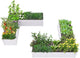 A ANLEOLIFE 2 Set L-Shaped Galvanized Raised Garden Beds Outdoor,74x74x18in Large Metal Planter Box for Planting Vegetables Flowers Herb, Anti-Rust & Easy-Setup, Antique White