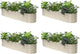 4-Pack Galvanized Raised Garden Bed 8x2x1.5 ft, 17" Tall Planter Boxes Outdoor, Zn-Al-Mg Metal Raised Beds for Gardening Herb Fruit Vegetable, Modular Flower Bed for Outdoor Plants-Sand Beige