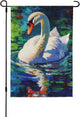 Swan Garden Flag 12x18 Inch Double Sided All-Weather Polyester Outdoor Flag For Patio Lawn Yard And Garden Welcome Decor
