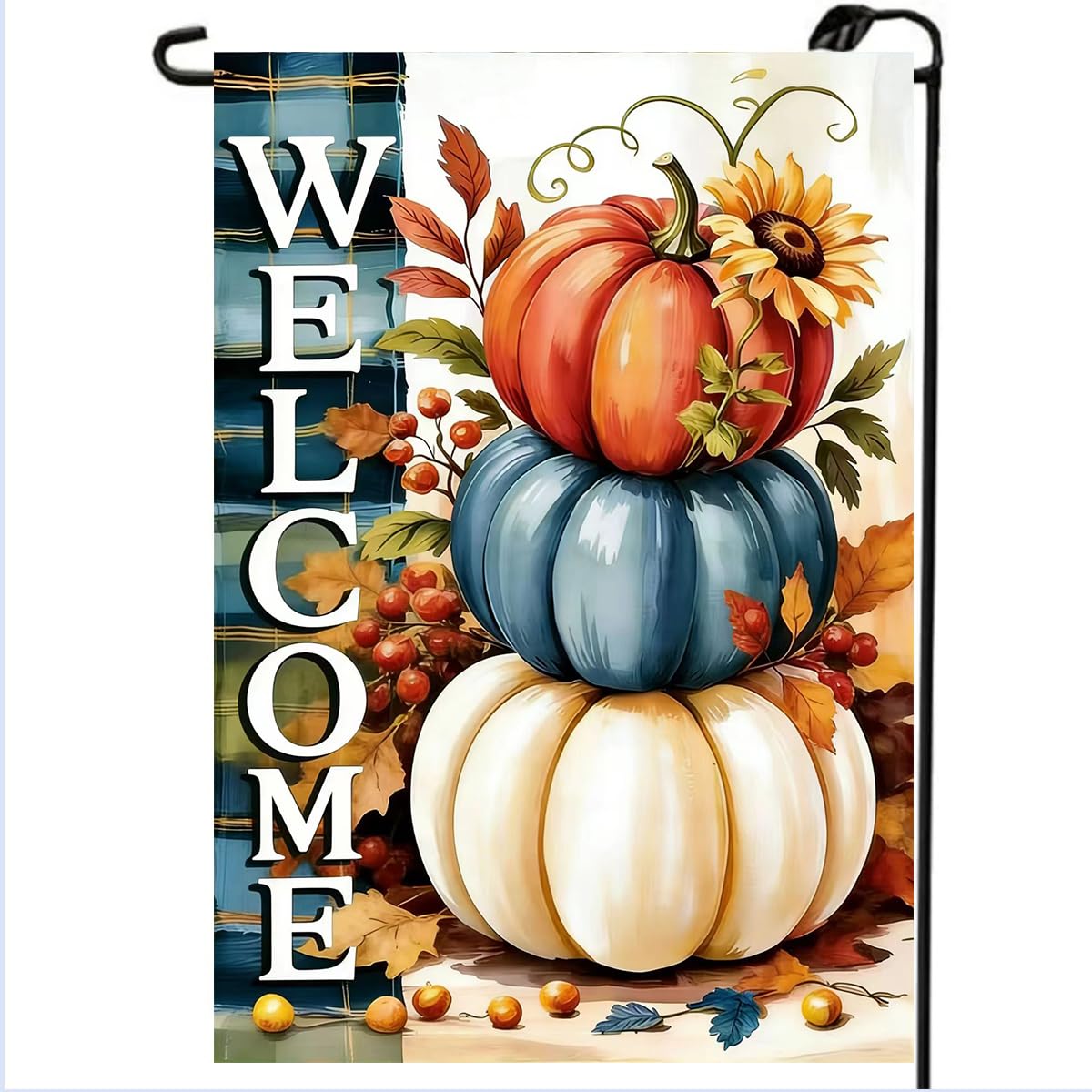 Welcome Fall Garden Flags for Outside 12x18 Double Sided