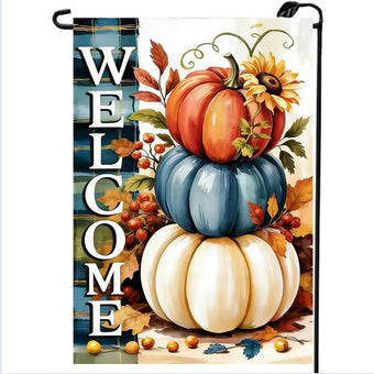 Welcome Fall Garden Flags for Outside 12x18 Double Sided