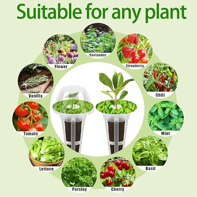 105 Seed Pod Kit for Aerogarden, Hydroponics Accessories for System Compatible with Hydroponics Supplies from All Brands, 30 Grow Sponges, 12 Grow Baskets, 12 Domes, 50 Pod Labels, 1 Tweezer (105 Pcs)