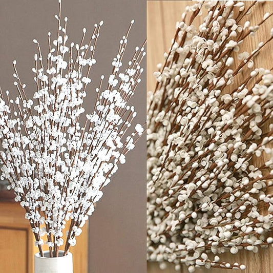 5pcs 29.5" Faux Jasmine Artificial Flowers Tall White Floral Branches Stem for Home Wedding Vase Filler Party DIY Decoration