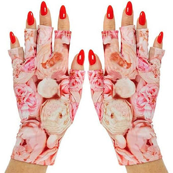ManiGlovz - The ORIGINAL UPF 50+ UV Light Protective Nail Gloves | Gel Manicure and Anti UV Fingerless Gloves for Women | Can be Used as Sun Protection Gloves for Driving | Jour De Fleur