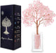 MAGIC AND MIRACLES Rose Quartz Crystal Trees of Life for Home Office Desk Deco, Pink Bonsai Tree, Christmas Housewarming Retirement Birthday Gifts New Home Meditation Yoga Gemstone Tree for Women