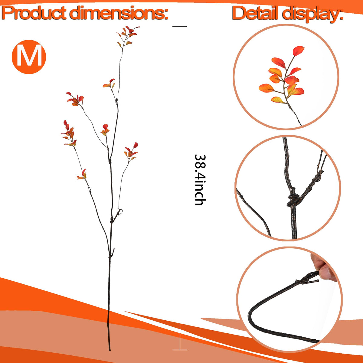 MISSWARM Faux Eucalyptus Stems for Vase, Artificial Greenery Branches 10pcs