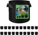 LITLANDSTAR 20 Pack 7 Gallon Plant Grow Bags, Breathable Felt Non-Woven Aeration Fabric Plant Grow Pots, Garden Planting Containers for Nursery Vegetable Flower Grow Bags with Handles (13.8x11.8inch)