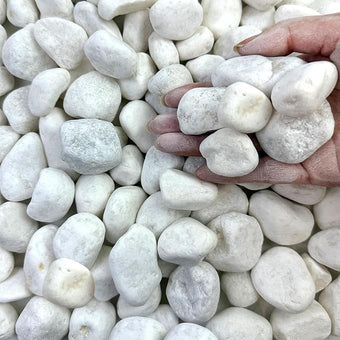 FANTIAN 40 lbs White Rocks for Landscaping, 1-2 Inch White Gravel. Decorative Pebbles Stones for Plants, Vases, Craft and Garden