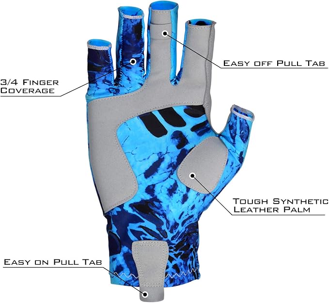 KastKing Sol Armis Sun Gloves UPF50+ Fishing Gloves UV Protection, Sun Protection for Outdoor, Kayaking, Rowing