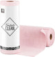 Fantasticlean Microfiber Cleaning Cloth Roll -30 Pack, Tear Away Microfiber Towels, 12" x 12", Reusable, Washable, Scratch Free, Ultra Absorbent Dishcloth for All-Around Cleaning Supplies (Pink)