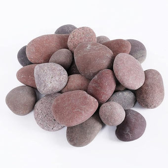 Ausluru 11lbs Smooth River Rocks, 1-2 Inch Hand-Picked Premium Pebbles for Garden and Landscape Design, Kindness Stones for Painting,DIY Arts, Red