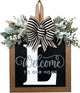 Last Name All Year Wreath, for Front Doors, Spring, Fall, 26 Last Name Letters All Year Round Wreaths, Suitable for Wedding Decorations, Home Porches, Farmhouses, Yards, Garden Decorations, Gifts (L)